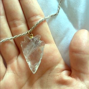 Arrowhead pendant with silver chain